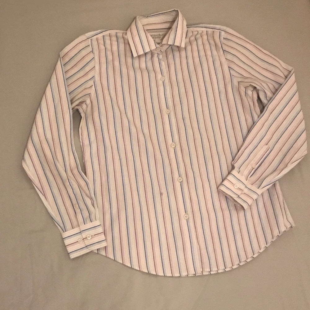 Worthington 100% Cotton Striped Button Down Size 4